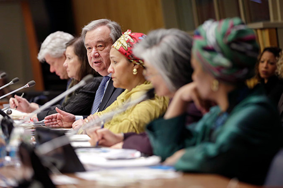 UN Secretary general at a town hall meeting held during the meetings of the Commission on the Status of Women UN Secretary general at a town hall meeting held during the meetings of the Commission on the Status of Women