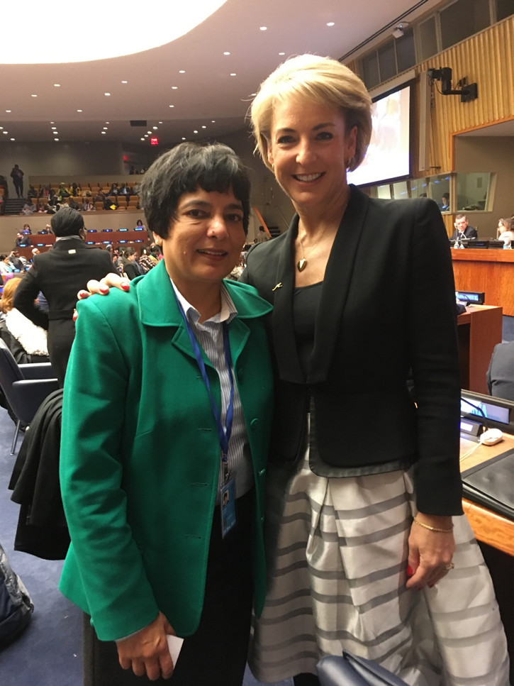 Dr. Kanga with Senator Michaela Cash, Minister for Women, Australia Dr. Kanga with Senator Michaela Cash, Minister for Women, Australia