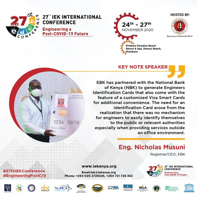 Launch of the Engineers Card by the CEO, Engineers Board of Kenya Launch of the Engineers Card by the CEO, Engineers Board of Kenya