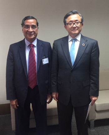 Mr. Pradeep Chaturvedi with Liu Zhenmin, Under-Secretary General, UN DESA Mr. Pradeep Chaturvedi with Liu Zhenmin, Under-Secretary General, UN DESA