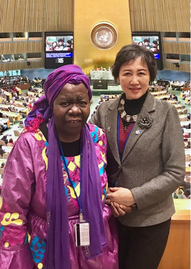 Ruomei Li with Queen Mother Dr. Delois Blakely from New Future Foundation in CSW62, 12 March 2018 Ruomei Li with Queen Mother Dr. Delois Blakely from New Future Foundation in CSW62, 12 March 2018