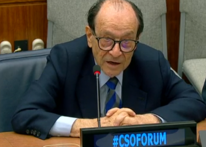 Former WFEO President Jorge Spitalnik intervening at Civil Society Organization Forum Former WFEO President Jorge Spitalnik intervening at Civil Society Organization Forum